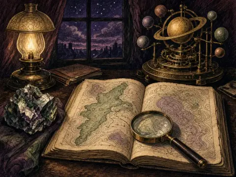 Ilustração de A Gênese: um livro antigo aberto